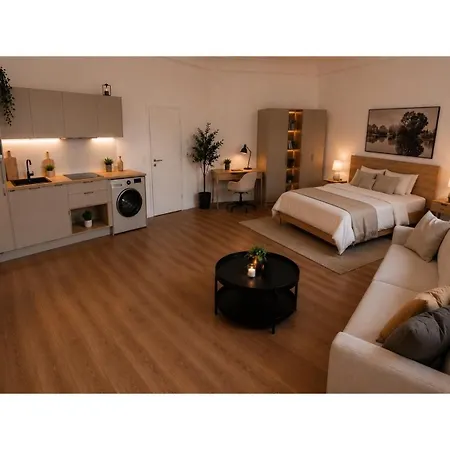 Meba Living Premium Queensize Bett, Wlan, Kueche & Nespresso